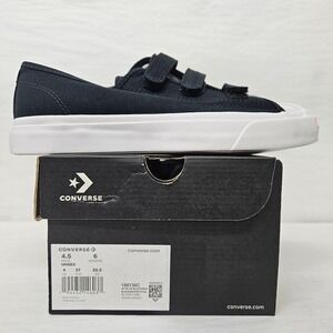 Converse Jack Purcell 3V OX Sneakers 168136C Black Total Orange Women's‎ Size 6